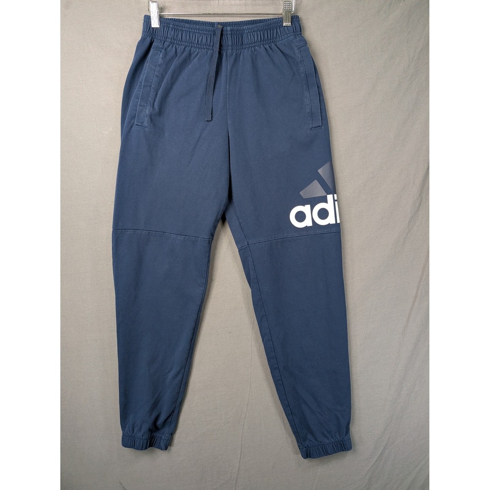Adidas Mens Big Logo Jogger Sweatpants Navy Blue BK7410 Small